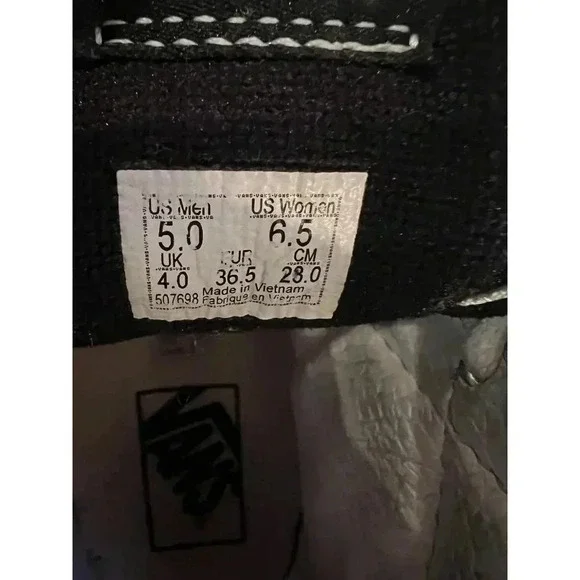 VAND OLDSCHOOL comfortcush sk8 hitops checkered floral mens size 5 - Picture 5 of 6